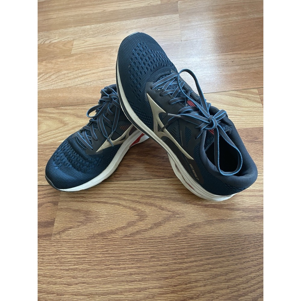 Mizuno Wave Inspire 17 Running Shoes Men Size 10.5 Blue Gray Comfort Sneakers